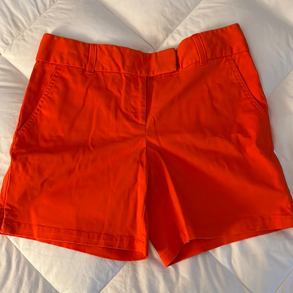 Loft The Riviera Short Orange Chino Shorts Size 4 Mid Rise Dressy Summer